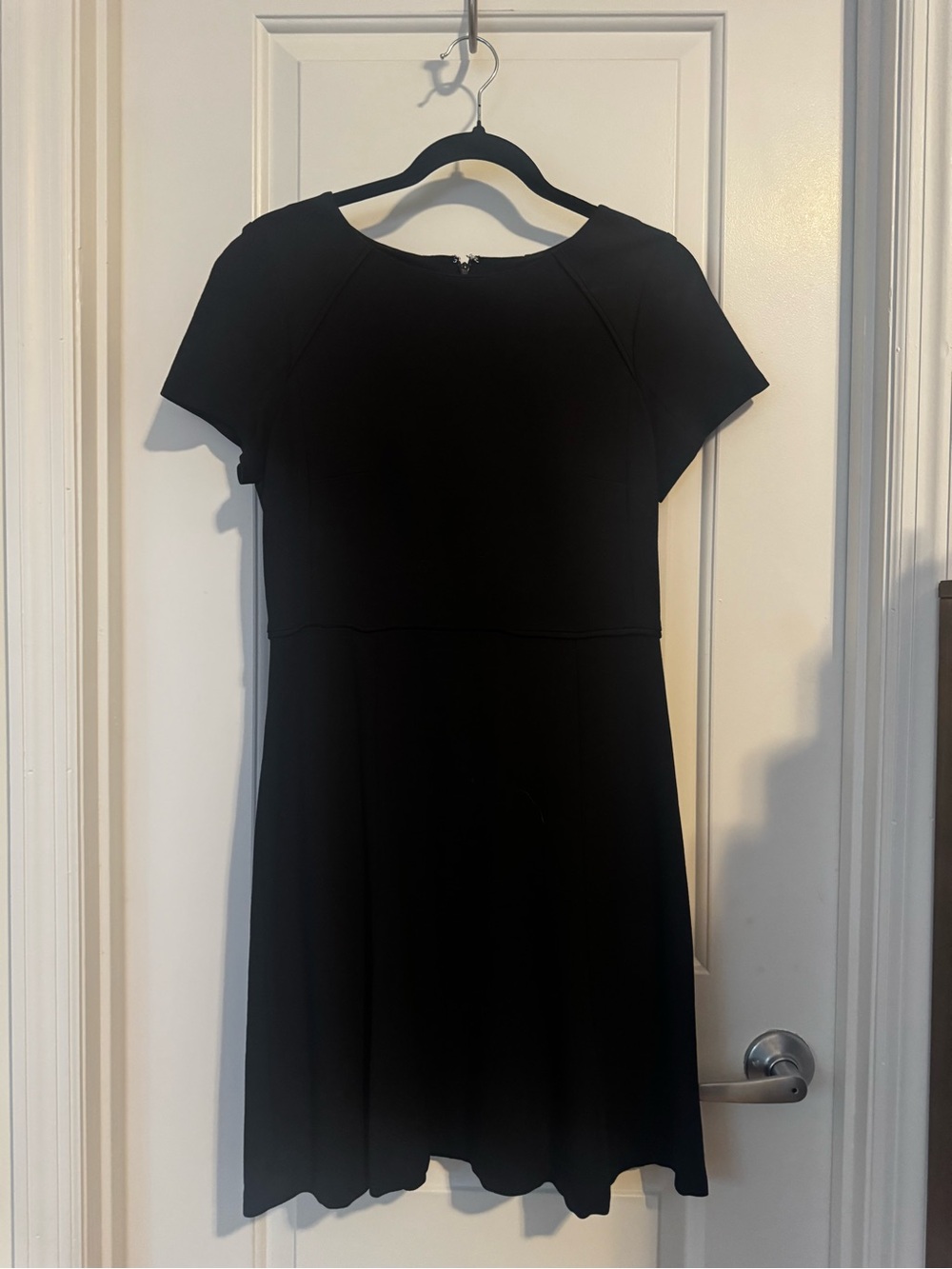 J. Crew Black Short Sleeve Ponte Dress